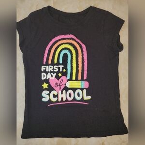 Kids 4/5 First Day of School Black T-Shirt